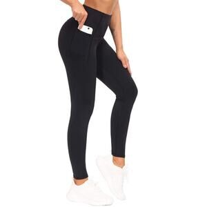 The Gym People Women's Black High Waist Yoga Pants Size 4XL
